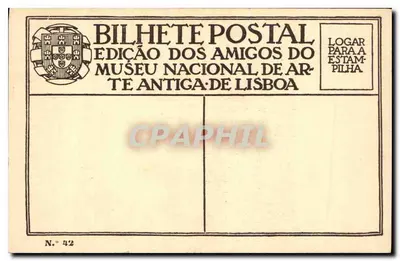 Retrato de D. Sébastião — Escola portuguesa (século XVI) — Edição dos Amigos do Museu Nacional de Arte Antiga de Lisboa, n° 42 — Verso