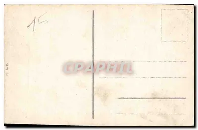 Vila nevada nas Alpes — editor não identificado, número de série não visível — Verso