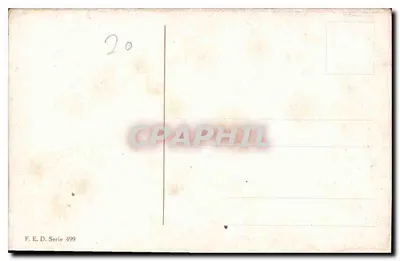 Paisagem rural com casa e flores — F.E.D. Série 499 — Verso