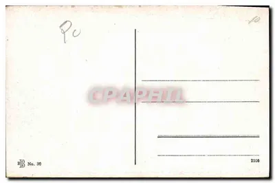 Veld van paarse heide onder berkjes — Uitgever HBD, nr. 30 — Achterkant