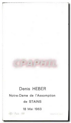 Gesù Cristo con un bambino e un angelo — editore Denis HEBER, numero di serie 189 — Verso