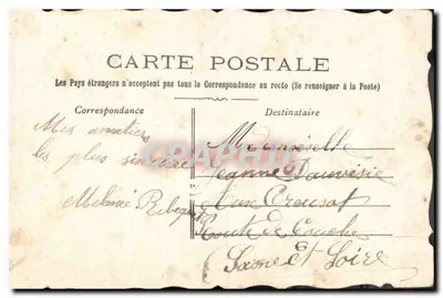 Flores para você — Carte postale com selo de 5c República — editor desconhecido — Verso