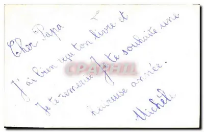 Paysage hivernal — village enneigé avec pont en pierre — texte 'Bonne Année' — éditeur inconnu — Rewers