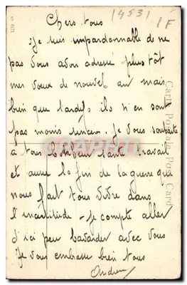 Arranjo de tulipas — Boa Ano — Carta postal — Verso