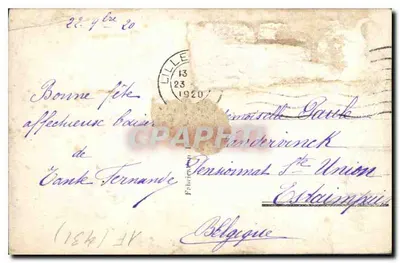 Flor e hortência — cartão de felicitações — editor desconhecido, n° 2245 — Verso