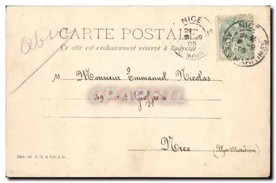Pansée — odmiana fioletowa i żółta — C.T. & Cin. à G. — Rewers