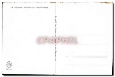 Heidelberg — Dziedziniec zamku — H. Hoffmann, Nr. 599 — Rewers