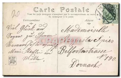 Processie van de Heilige Maagd in Bretagne — Salon van 1908 — door A. de Richemont — Achterkant