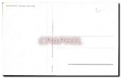 Virgem com o Menino — reprodução de uma pintura — Kunstverlag Flinge & Co., Esslingen a. N., n° 222 — Verso