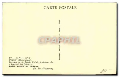 Retrato do Sr. Bertin o mais velho — fundador do «Journal des Débats» — editor Fernand Nathan, n° 6 — Verso