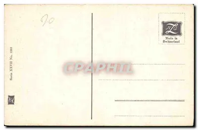 Alpejski wioska — skałowe góry w tle — wydawca NLG, seria XXVII nr 1263 — Rewers
