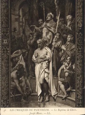 As frescas do Panteão — O Batismo de Clóvis — Joseph Blanc — LL. — n°36