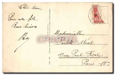 Galhos de pessegueiro em flor — edição Zabacholitschka v. Martin & Co. — Stuttgart — Verso