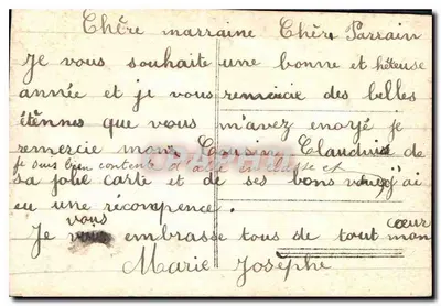 Galho de hortência — Boa Ano — carta de voto — Verso