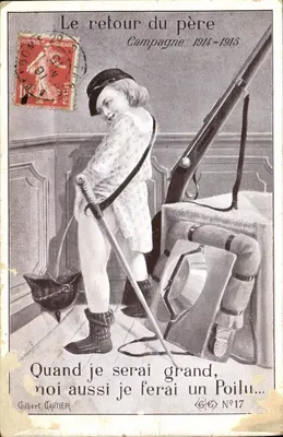 O retorno do pai — Campanha 1914-1915 — Gilbert Gautier N°17