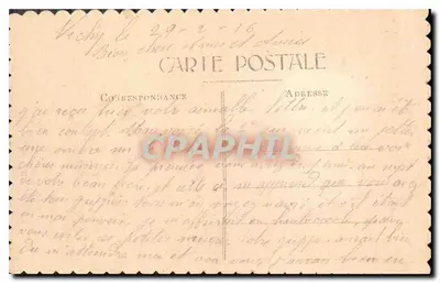 Porte Bonheur — dekoracyjna kartka pocztowa z kwiatami — nieznany wydawca — Rewers