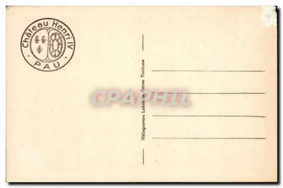 Zmierzch Gabrielly d'Éstrée — Tkanina XVIII wieku — Zamek Henryka IV, Pau — Rewers