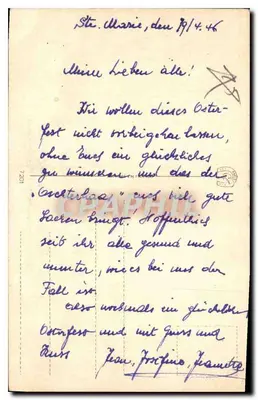 Jesus Cristo entre os carneiros — com anjos — editor A. Burettes & Cie, n° 204 — Verso