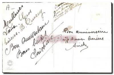 Arranjo de pensos em um cesto — editor Richon, Paris — Verso