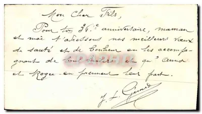 Arranjo de tulipas e violetas — Aniversário — editor desconhecido, número de série não visível — Verso
