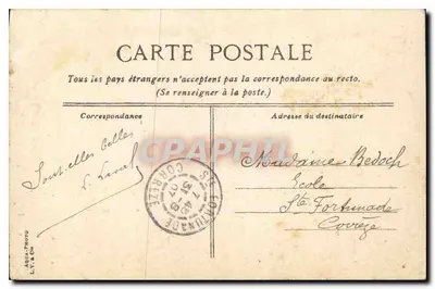 Dwie kobiety w strojach tradycyjnych — Corrèze — wydawca AQUA-PHOTO L.Y. & Cie — Rewers