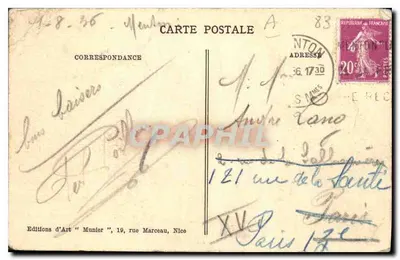 Cap Martin i Abba Roquebrune — Foto Murier, n° 345 — Rewers