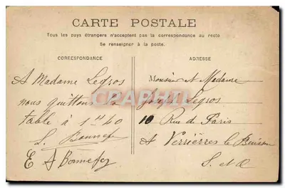 Criança brincando com um balde — texto impresso — A. Loussier — Verso