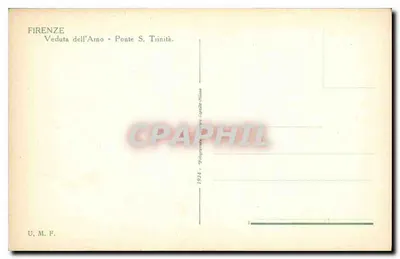 Florenca — Widok na Arno — Most Świętej Trójcy — U.M.F. — Rewers