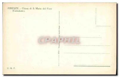 Florença - Catedral Santa Maria del Fiore — U.M.F. - n° 1914 — Verso