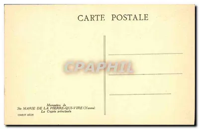 Mosteiro de Santa Maria de La Pierre-qui-Vire — A Cripta Principal — Combier Mâcon — Verso