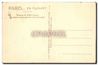 Tombeau du Soldat Inconnu — Arc de Triomphe — Éditions d'Art YVOIL, Paris — Reverso