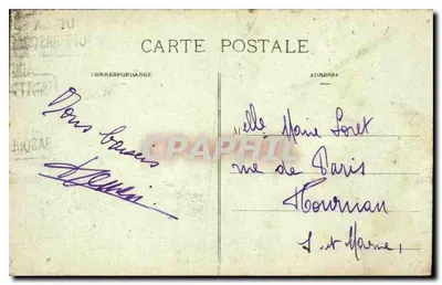 Bilhete postal antigo Bayonne Place du Reduit — Verso