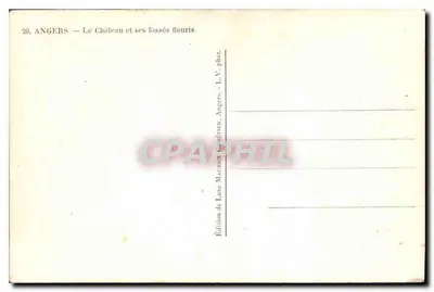 Angers — Zamek i jego kwietne fosy — Wydawnictwo Luce Martiner, Angers — Rewers