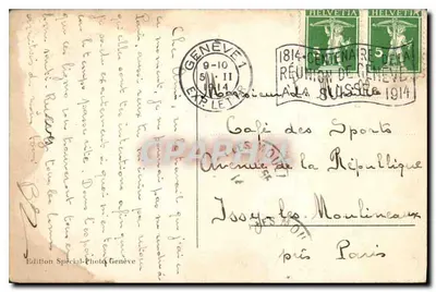 Genewa. Most i Quai des Bergues — Édition Spécial-Photo Genève, n° 288 — Rewers