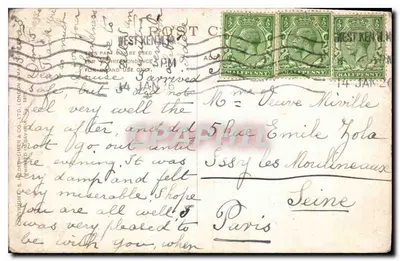 Ovelhas atravessando uma ravina — cena pastoril — editor S. H. Niederheimer & Co. Ltd. (Londres) — Verso