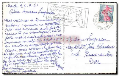 Ogólny widok Nicei — Souvenir de Nice — L. Gilletta et Cie, Éditeurs — Rewers