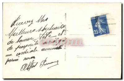 Bukiet róż — Szczęśliwego Dnia — Wydawca S. P. n° 4889 — Rewers