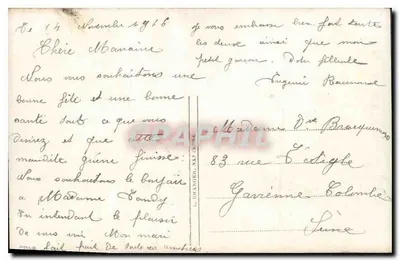 Buquê de rosas — paisagem ao pôr do sol — editor S.P. n° 3470 — Verso