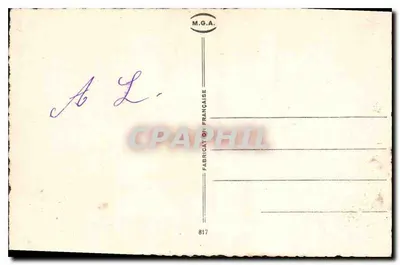 Prywatny krajobraz z domem i kościołem — M.G.A. n°817 — Rewers