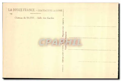 Zamek w Blois — Sala Strażników — Wydawnictwo YVON — Rewers