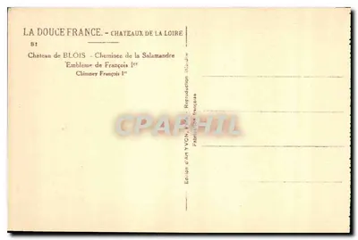 Castelo de Blois — Lareira da Salamandra — Emblema de Francisco I — Verso