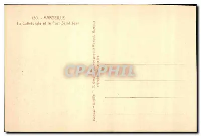 Marseille — Katedra i Fort Saint Jean — Mireille — Rewers