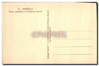 Plaats Castellane en Fontein Cantini — Marseille — Edities Mireille — Achterkant
