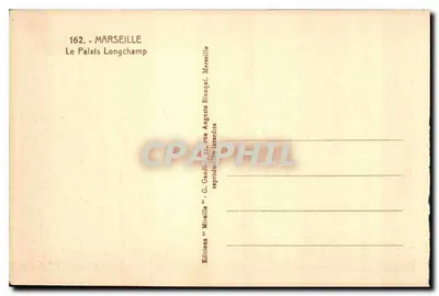 O Palácio Longchamp — Marselha — Edições Mireille — Verso