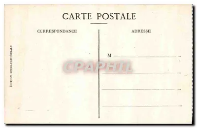 Reims — Le Beau Dieu po wojnie — Édition Reims-Cathédrale — Rewers