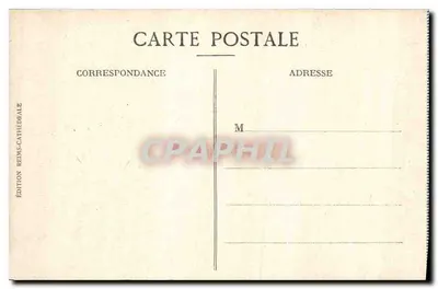 Reims — Kościół św. Remigiusza po wojnie — Wydawnictwo Reims-Cathédrale — Rewers