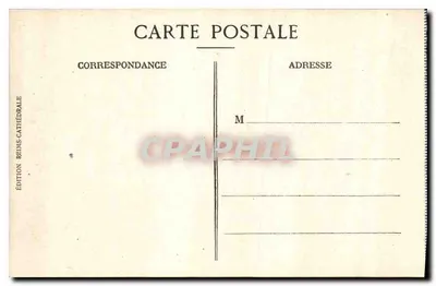 Reims — La Cathédrale et le Théâtre après la guerre — Édition Reims-Cathédrale — Verso