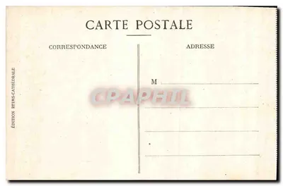 Reims — Plac Drouet d'Erlon po wojnie — Wydawnictwo Reims-Katedra — Rewers