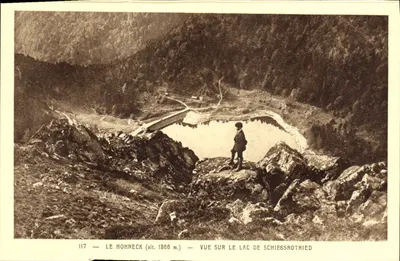 O Hohneck (alt. 1868 m.) — Vista sobre o lago de Schiessrotried — Edição Litaize, Imp. Braun