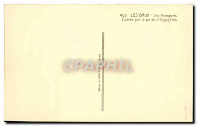 Les Baux - Os Muros — Entrada pela porta de Eyguyères — J. George, n°403 — Verso